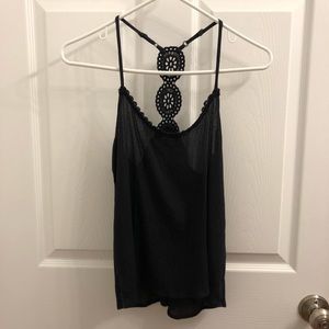 Black Scoop Neck, Racerback-style Top
